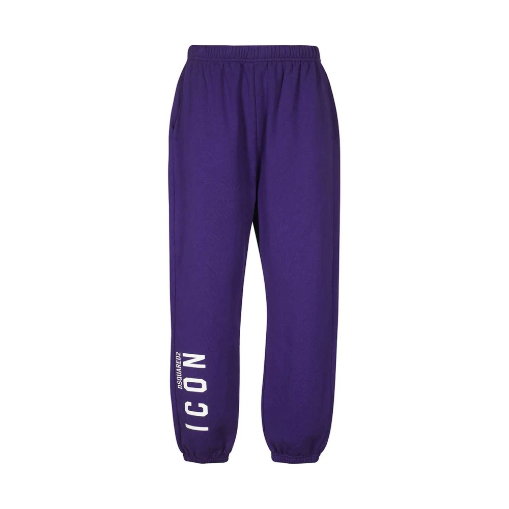 Dsquared2 Sweatpants met bedrukt logo Purple Dames