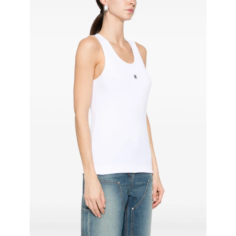 Givenchy Geribbelde Witte Tanktop White Dames