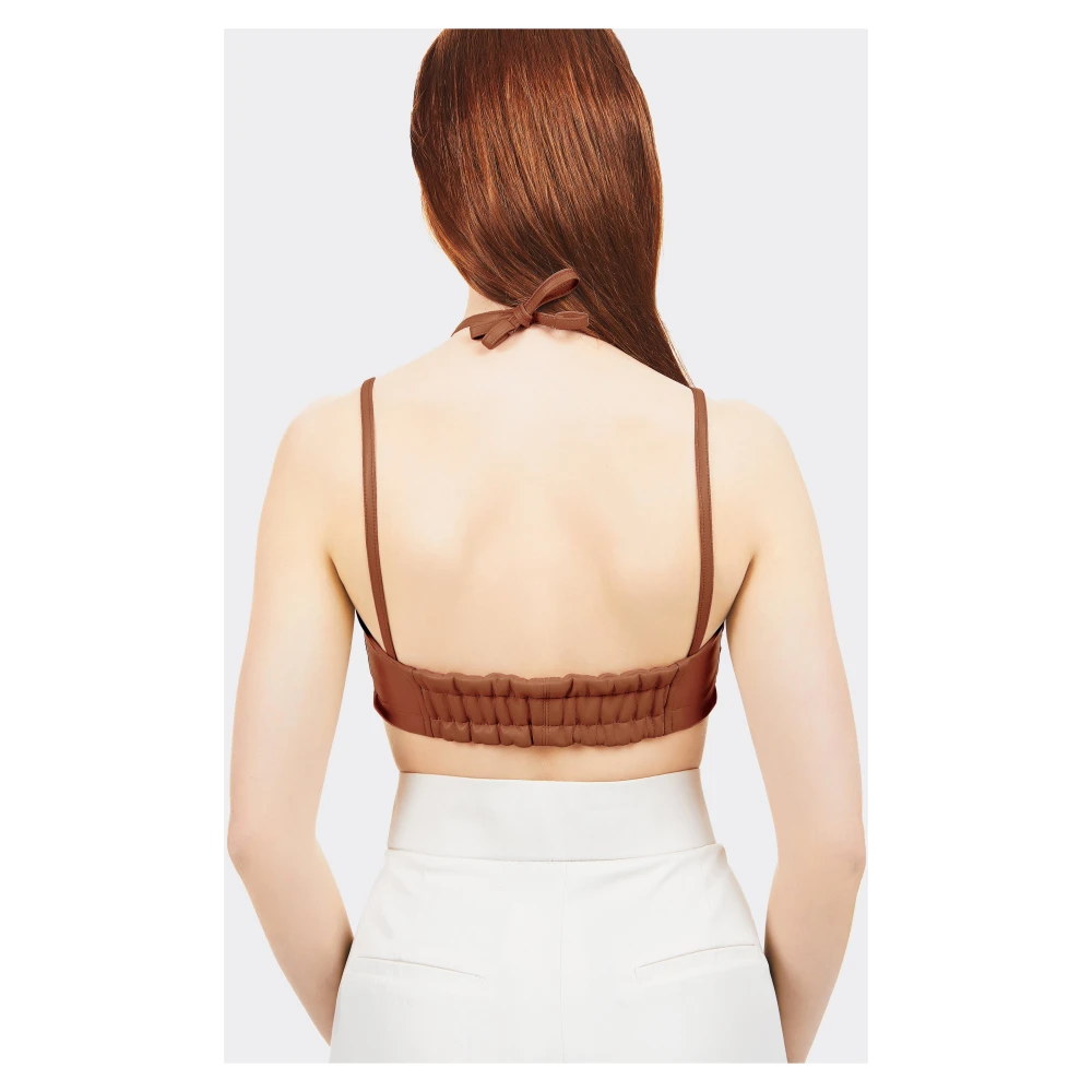 THEMOIRè Sleeveless Tops Brown Dames