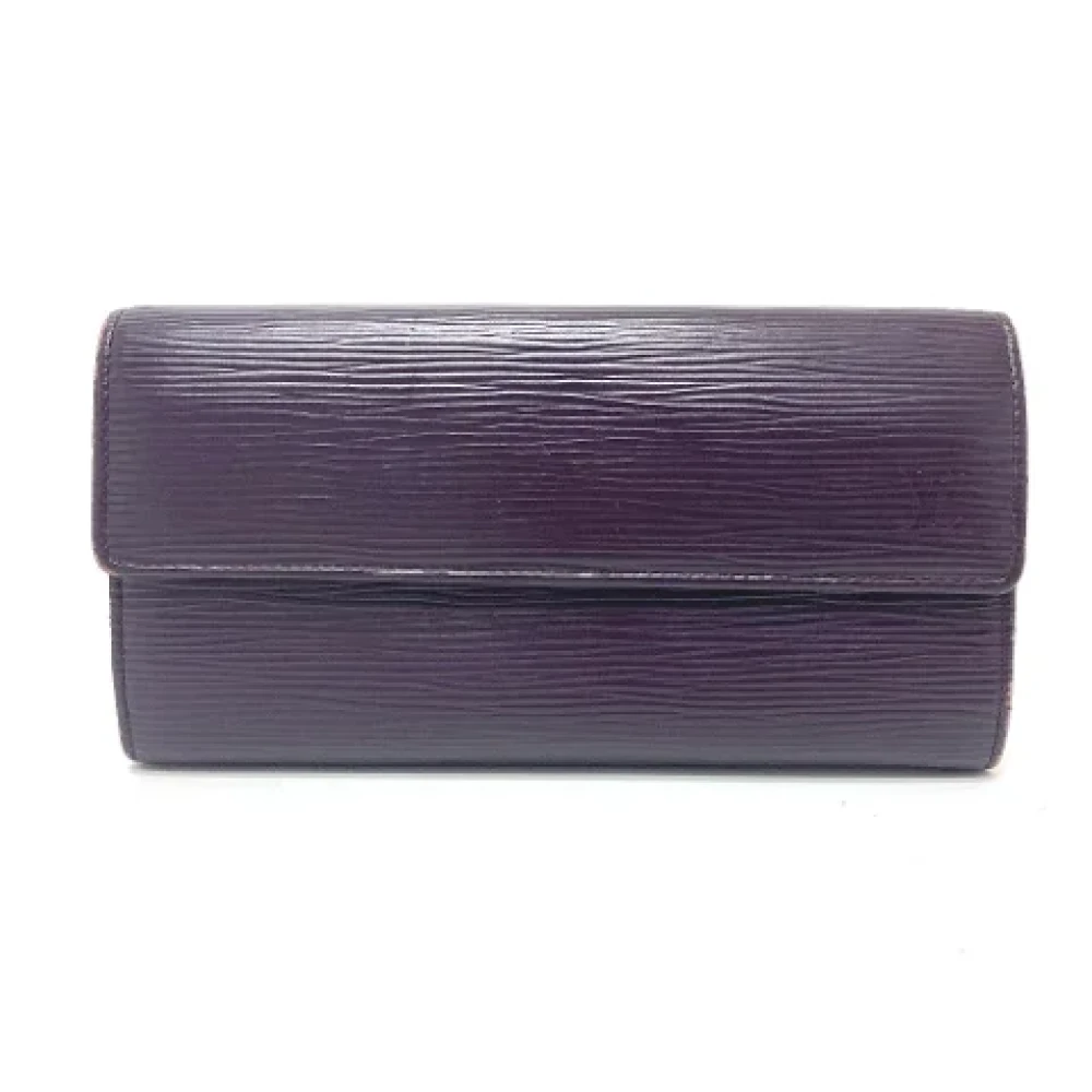 Louis Vuitton Vintage Pre-owned Leather wallets Purple Dames