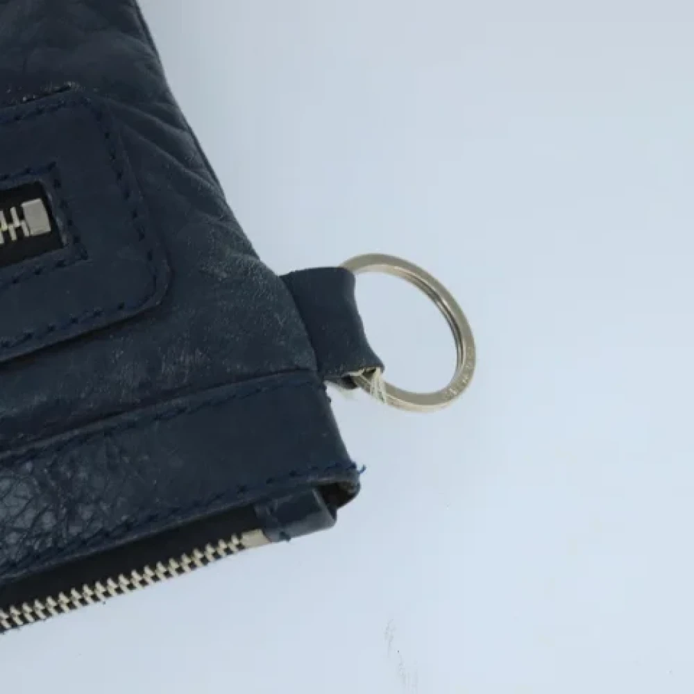 Balenciaga Vintage Pre-owned Leather clutches Blue Dames