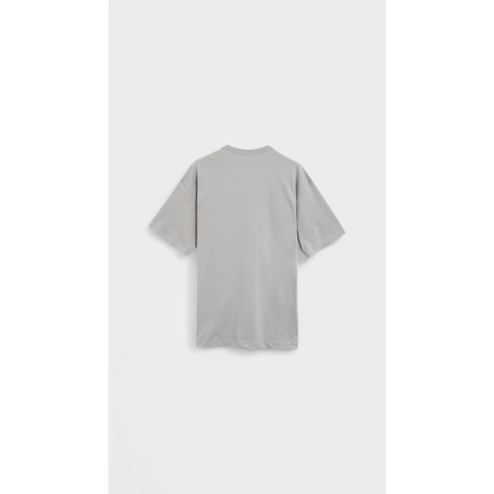 Comme des Garçons Logo Tee Shirt Knit Oversize Fit Gray Heren