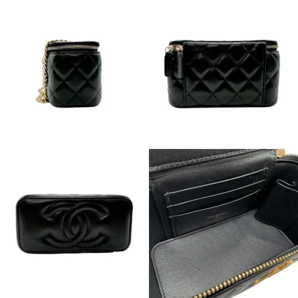 Chanel Vintage Pre-owned Leather handbags Black Dames
