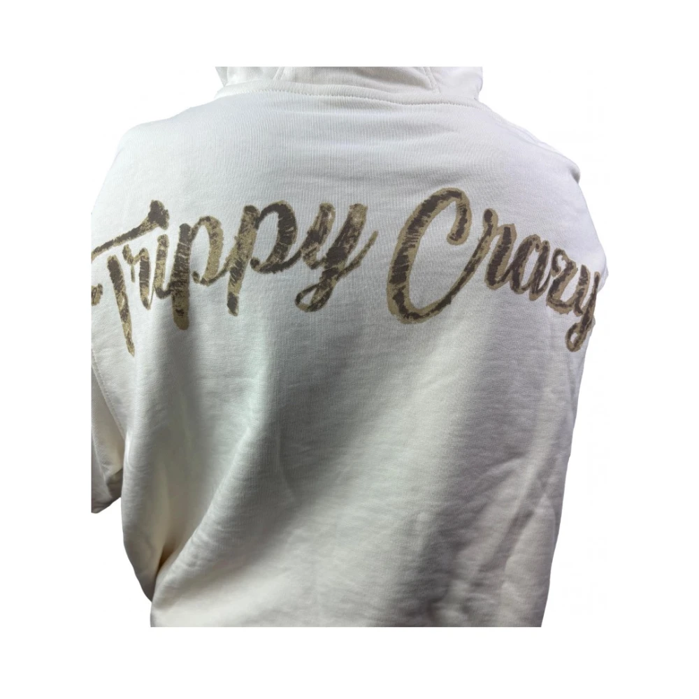 Barrow Witte Sweatshirt met Geborduurd Logo en Prints White Dames
