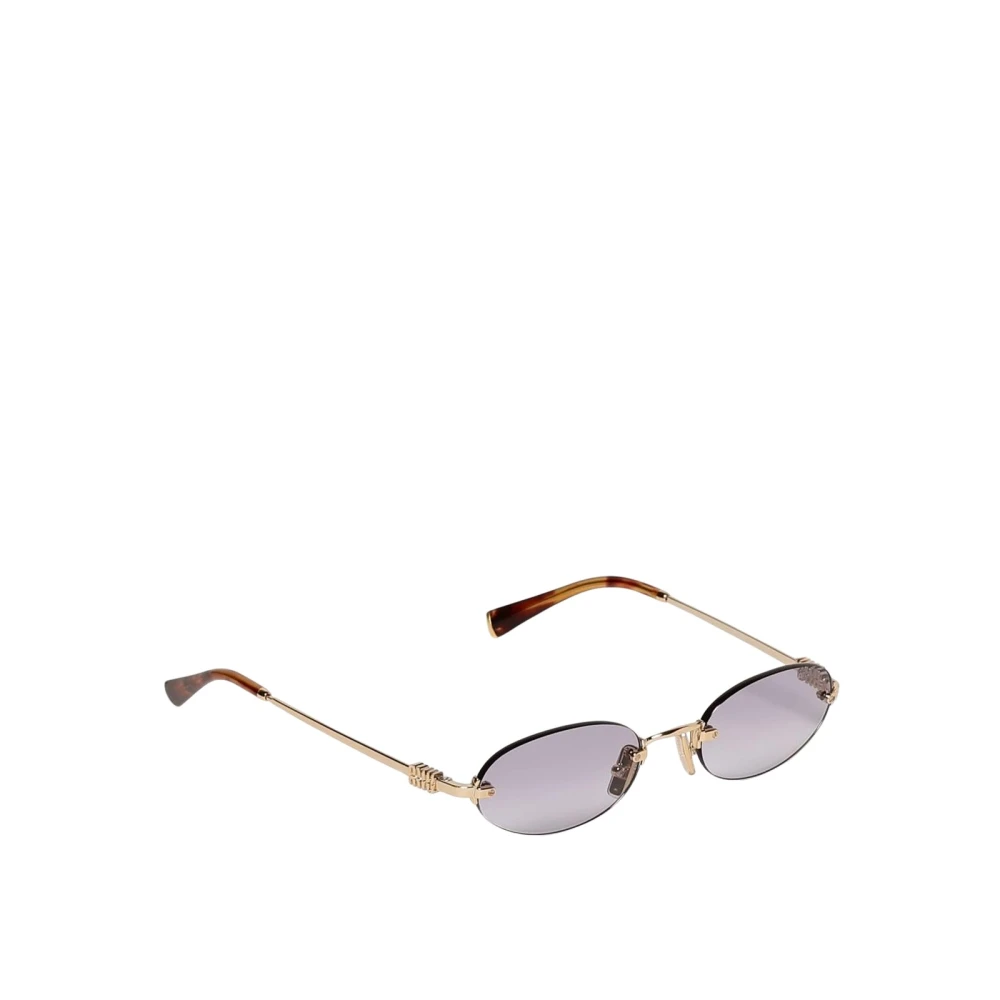 Miu Miu Purple Oval Frame Sunglasses - Female - Sunglasses - 51 Mm - Accessories