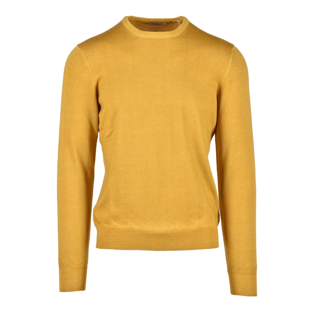 Gran Sasso Zuivere Wollen Trui Yellow Heren