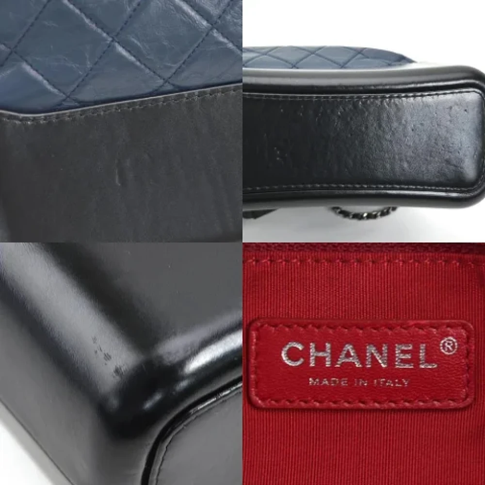Chanel Vintage Pre-owned Leather chanel-bags Blue Dames