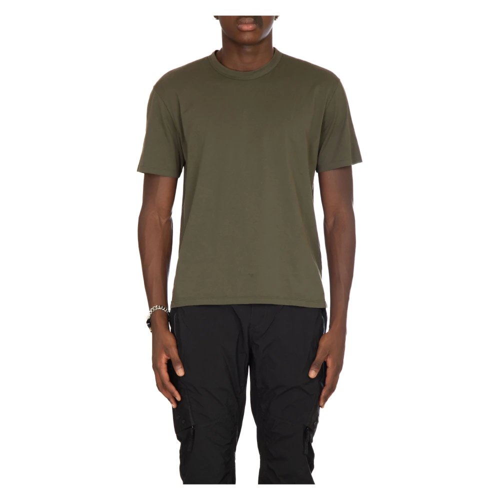Ten C Geverfde Jersey Tee in 686 Green Heren