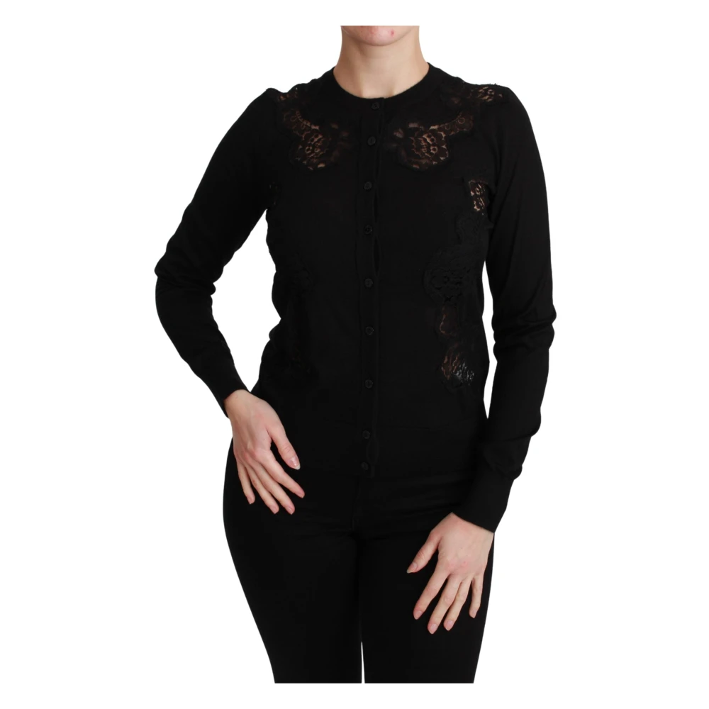 Luxury Lace Cashmere Cardigan - Dolce & Gabbana - Modalova