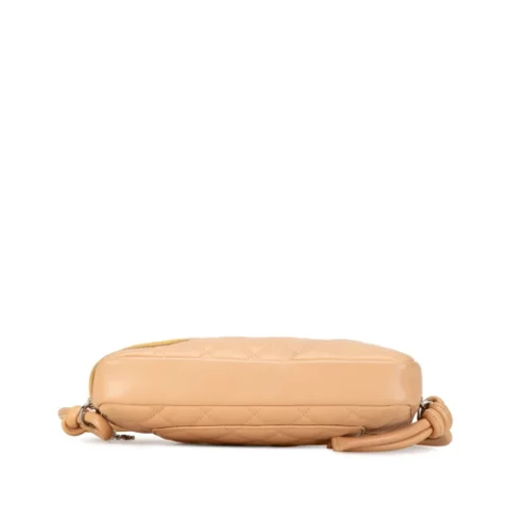 Chanel Vintage Pre-owned Leather chanel-bags Yellow Dames