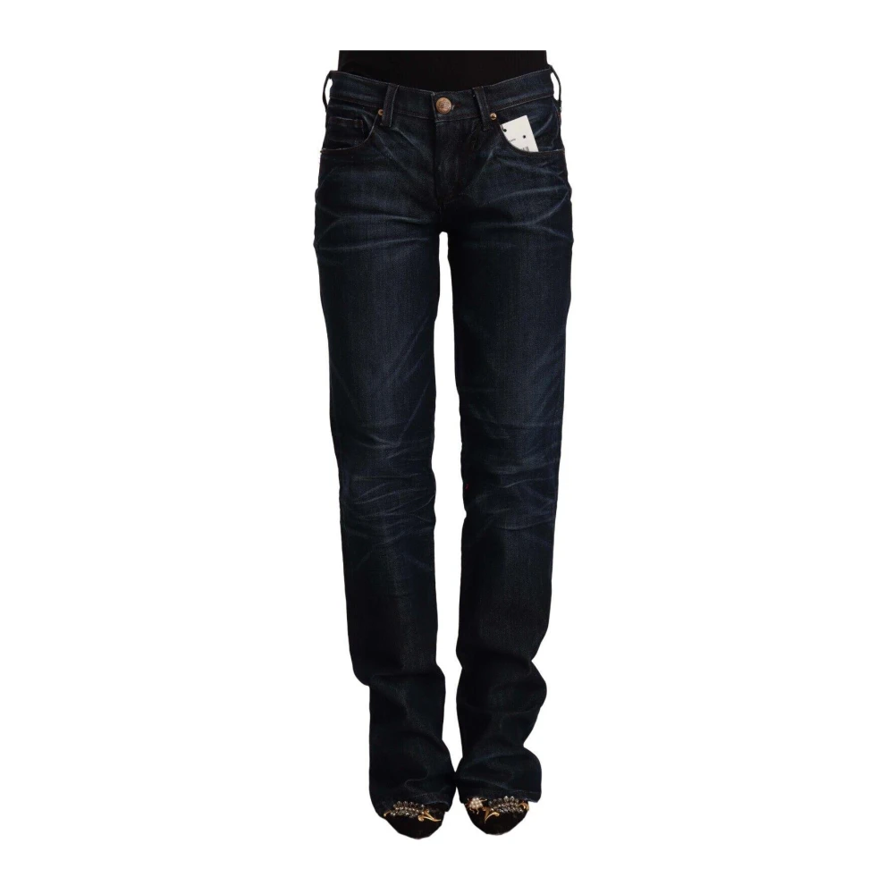 Ermanno Scervino Women's Blue Straight Fit Jeans, W26, Straight Jeans