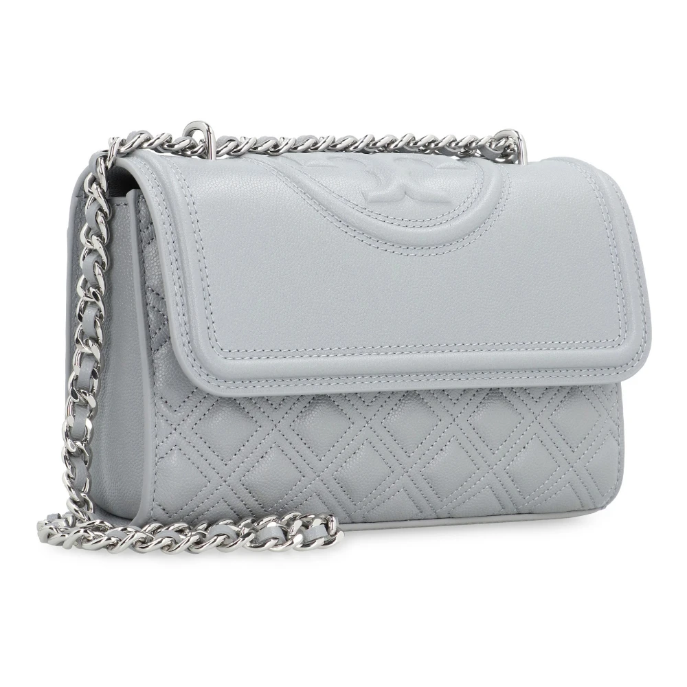 TORY BURCH Gewatteerde Leren Schoudertas Gray Dames