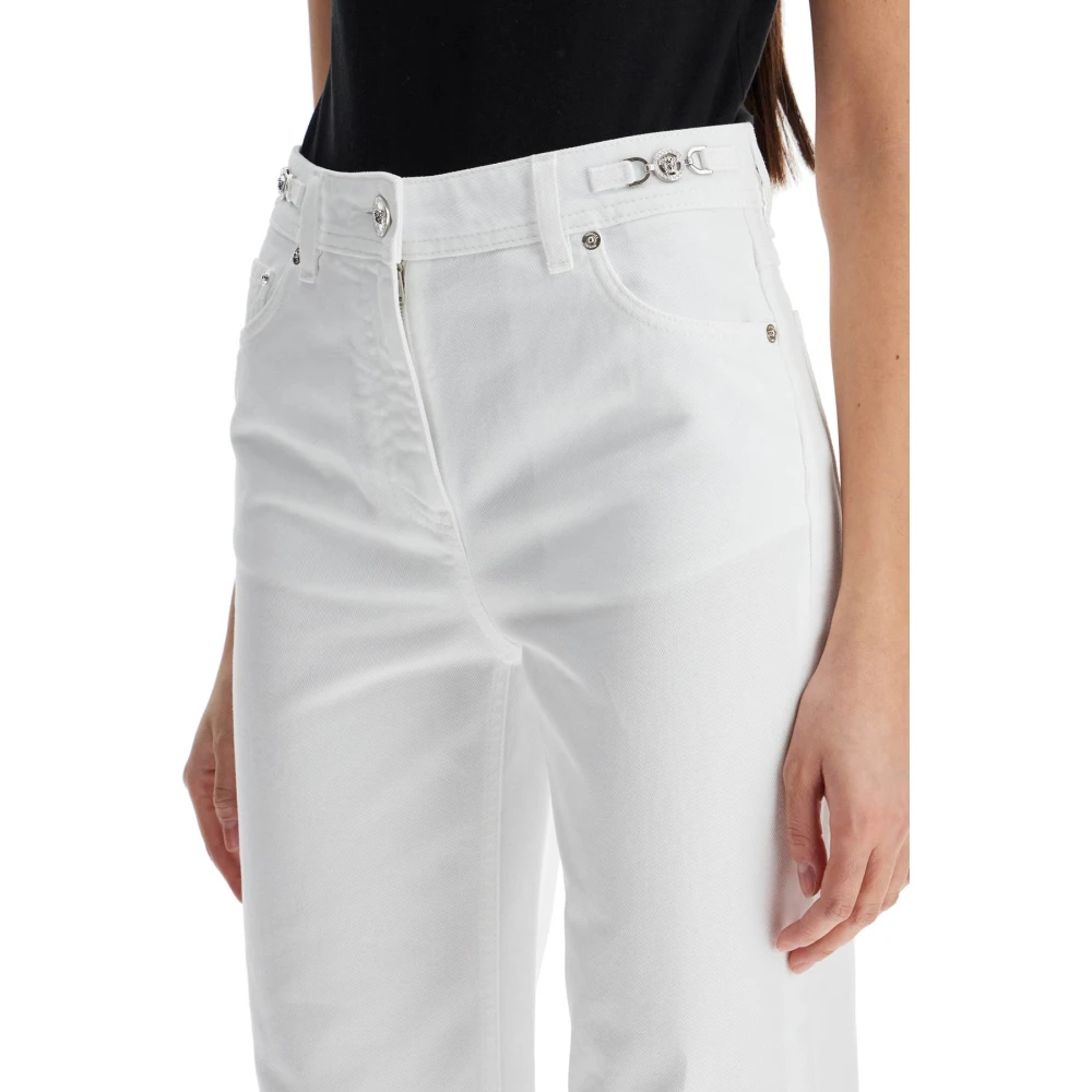 Versace Medusa '95 Straight Leg Jeans White Dames