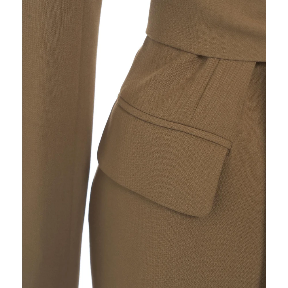 Ottod'Ame Bruine Blazer voor Vrouwen Aw24 Brown Dames