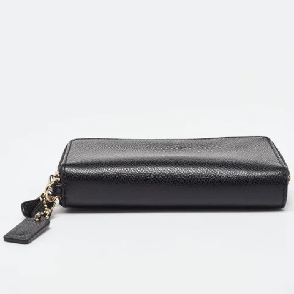 Coach Pre-owned Leather wallets Black Dames
