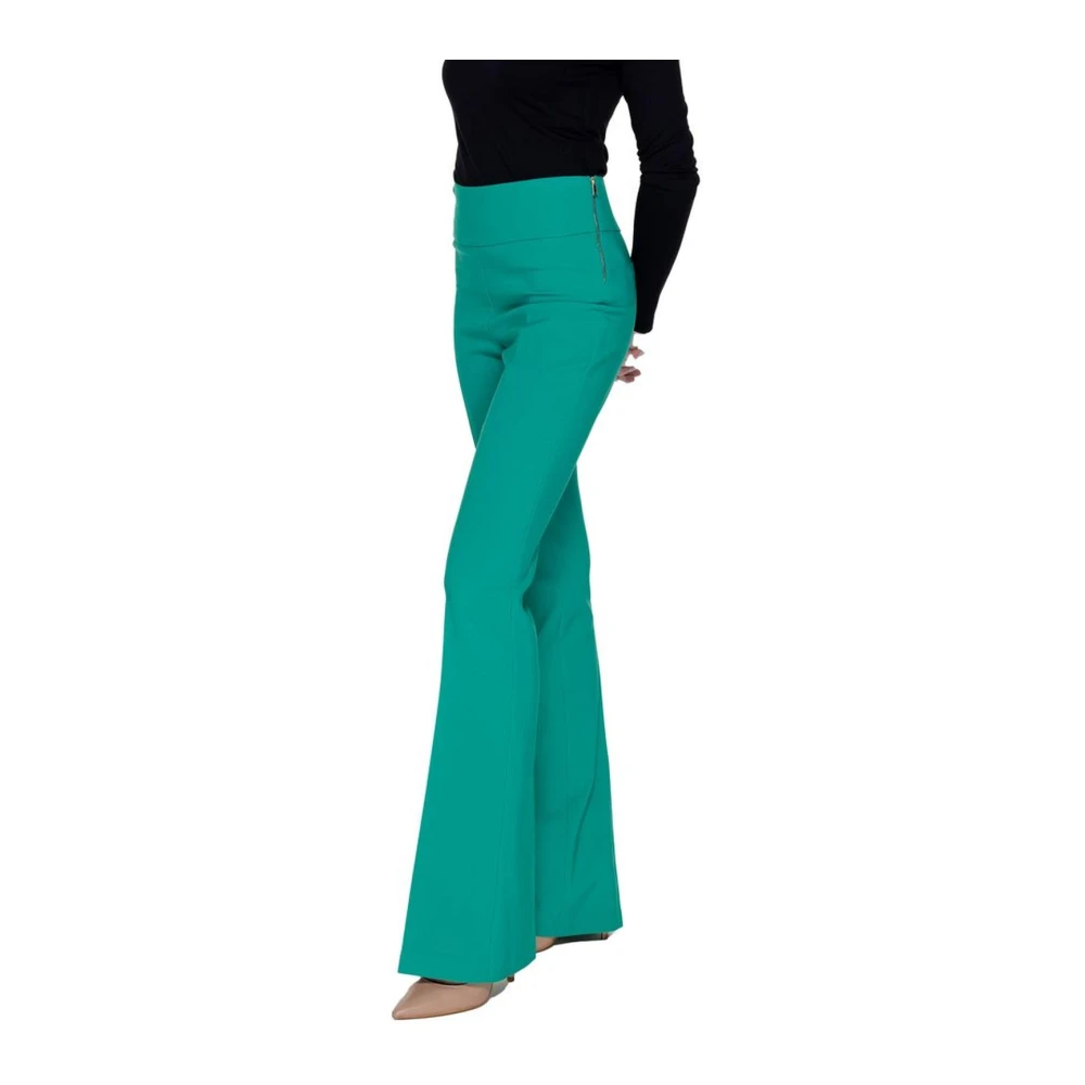 Sandro Ferrone Groene Elastische Blend Sigarettenbroek Green Dames