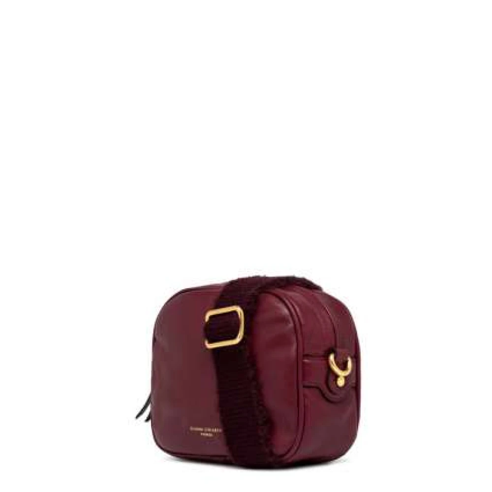 Gianni Chiarini Vierkante leren crossbody tas Red Dames