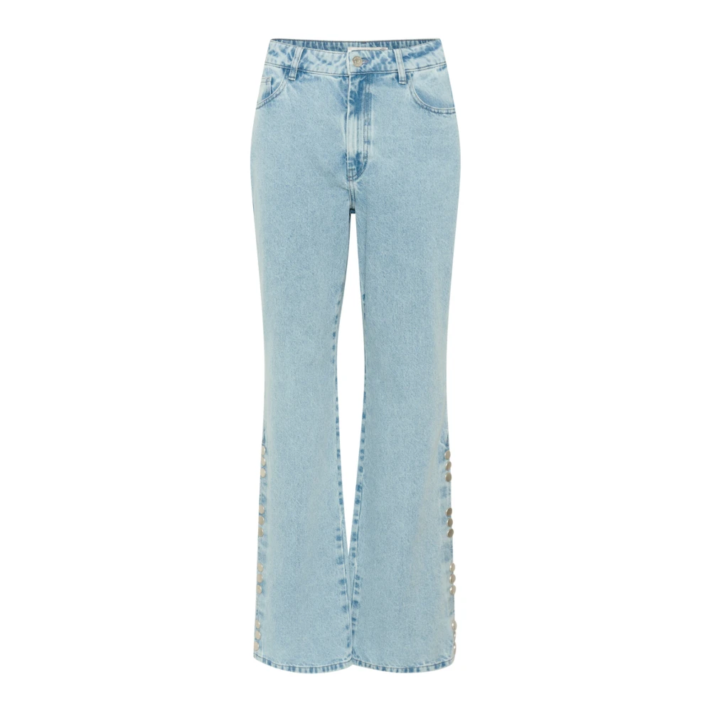 Gestuz Straight Jeans Lichtblauw Gewassen Blue Dames