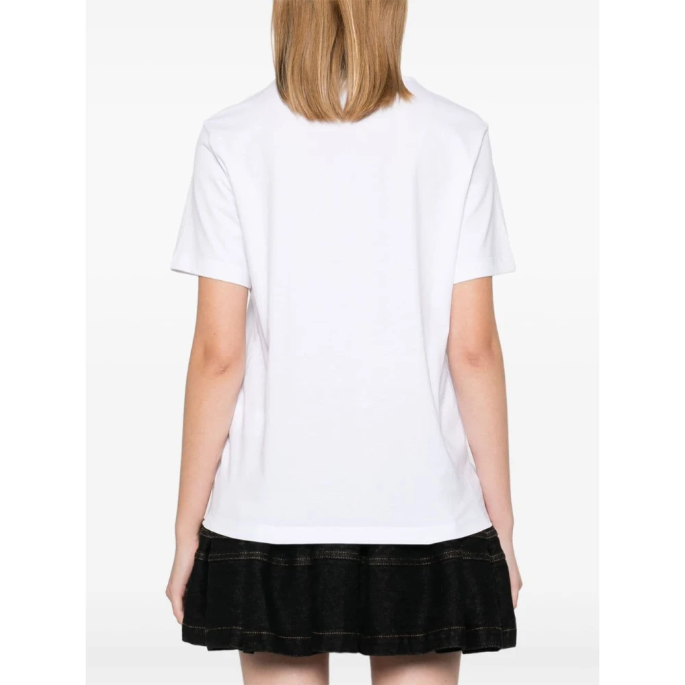 Msgm Kristalversierd Wit T-shirt White Dames