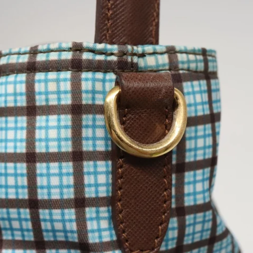 Prada Vintage Pre-owned Nylon handbags Blue Dames