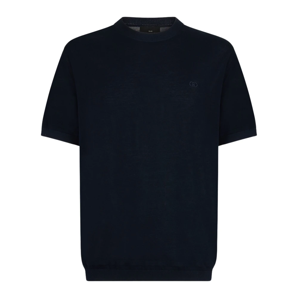 Liu Jo Mannelijk Blauw Tops Heren, M, Katoen, Maglia Shortcrepe