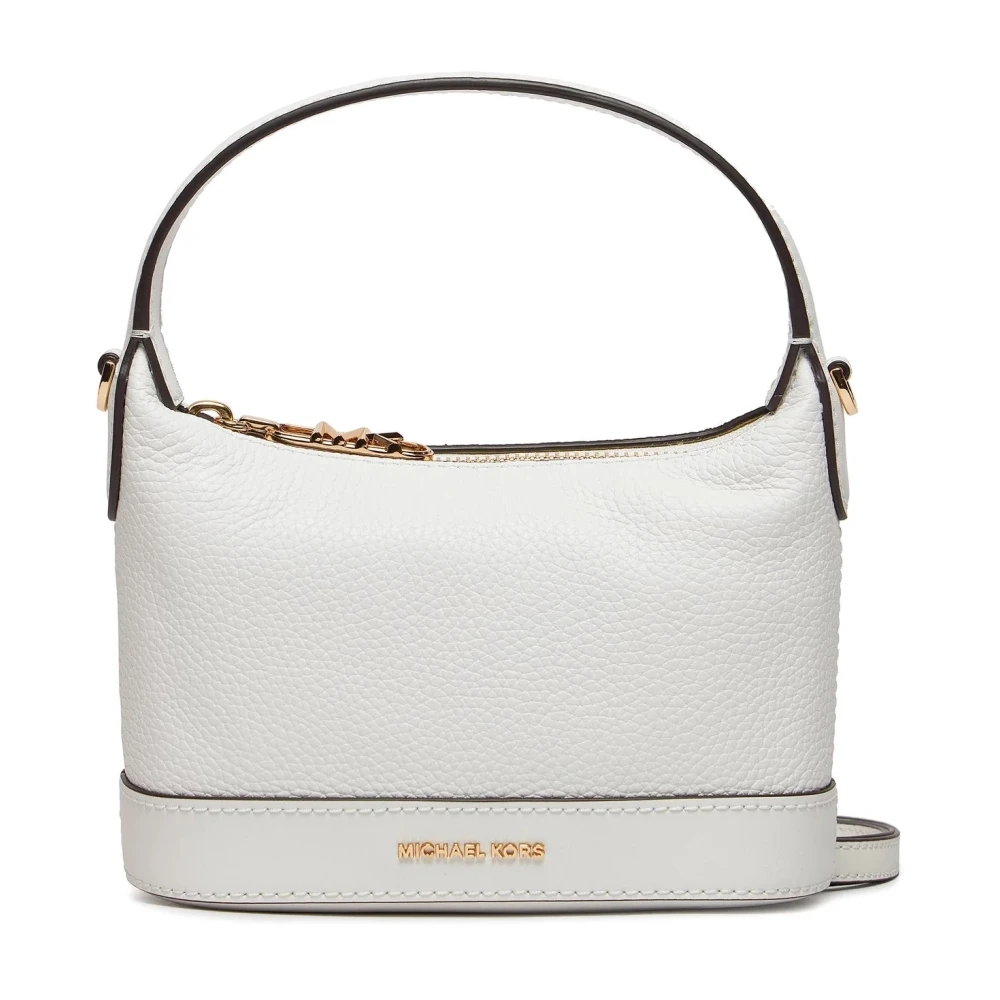 Michael Kors Witte Wythe Kleine Pebbled Leren Crossbody Tas White Dames