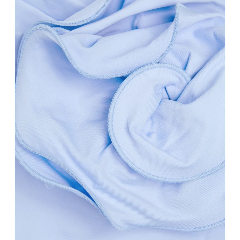 Magda Butrym Lichtblauwe Gerimpelde Bikinibroek met Hoge Taille Blue Dames