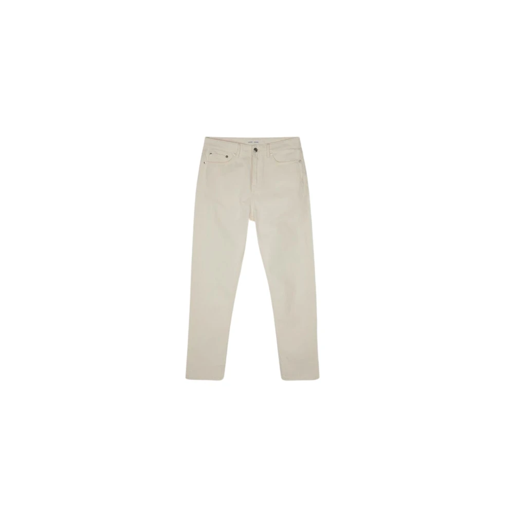 Ecru Tapered Leg Jeans