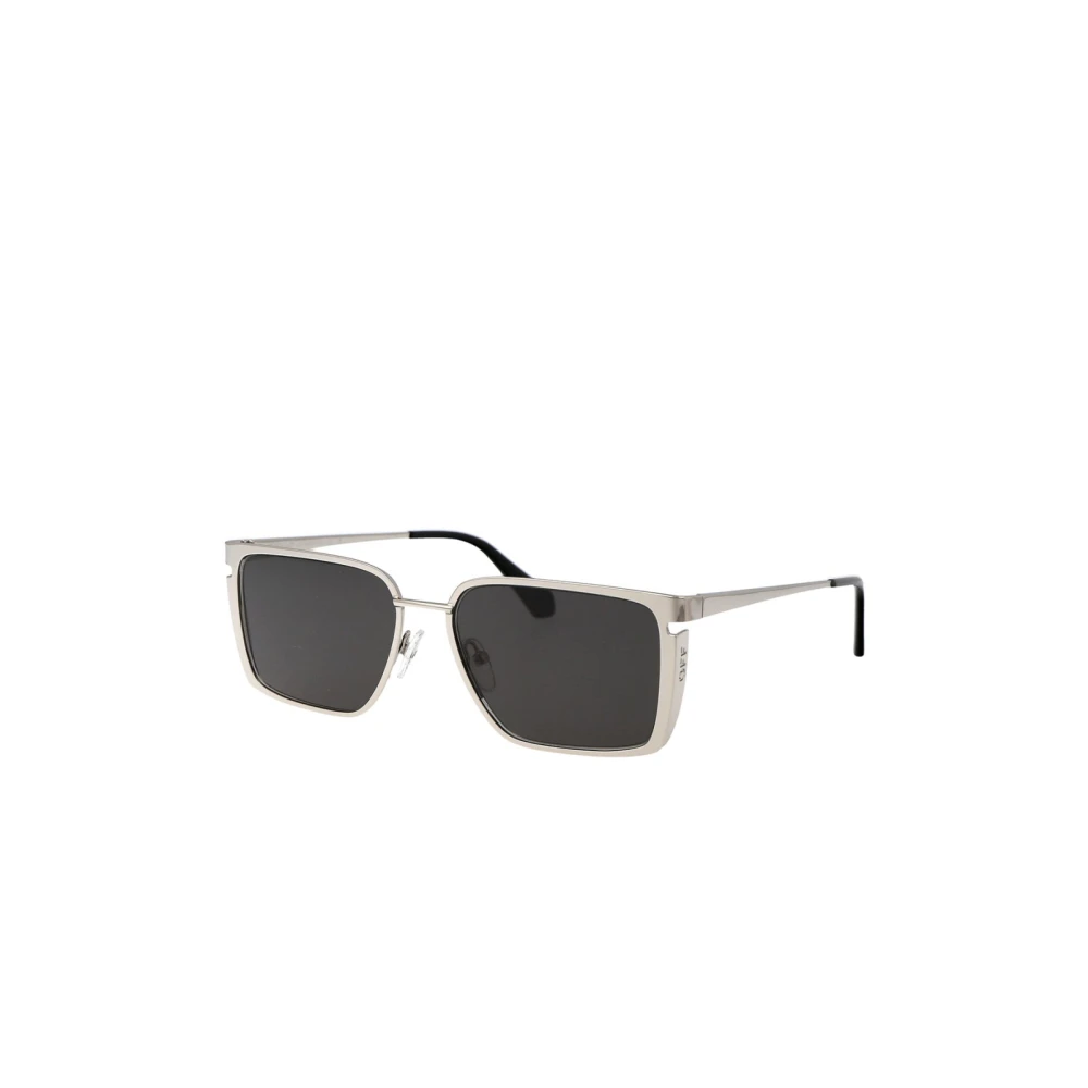 Off White Men's Gray/White Yoder Logo Sunglasses
