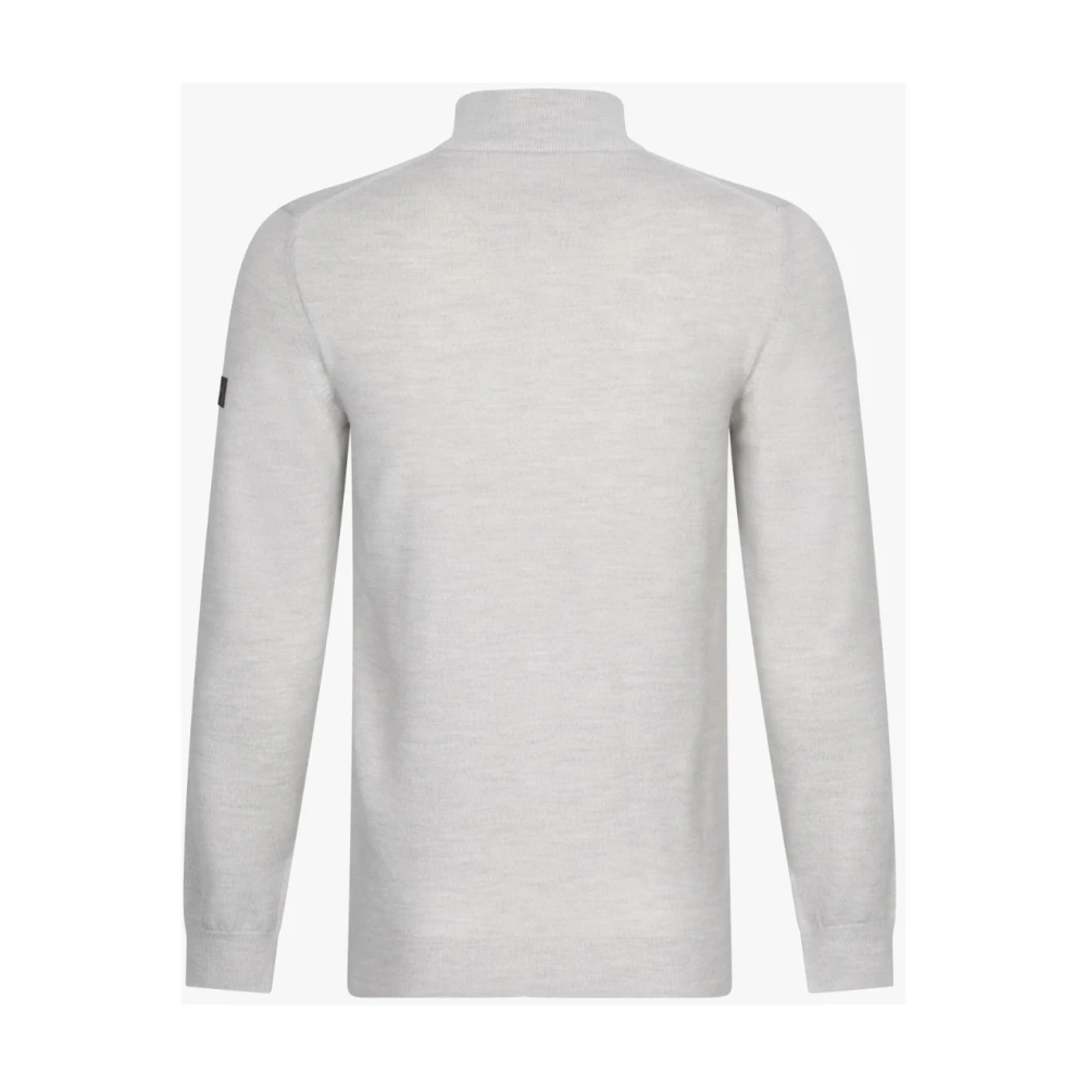 Cavallaro Merino Half Zip Pullover Roomwit White Heren