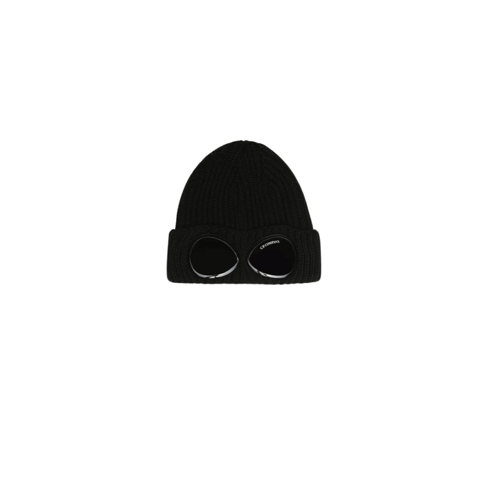 C.P. Company Zwarte Wol Bonnet Hoed Black Heren