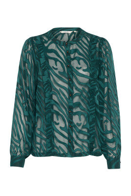 mesh-blouse-with-puff-sleeves-and-frill-details