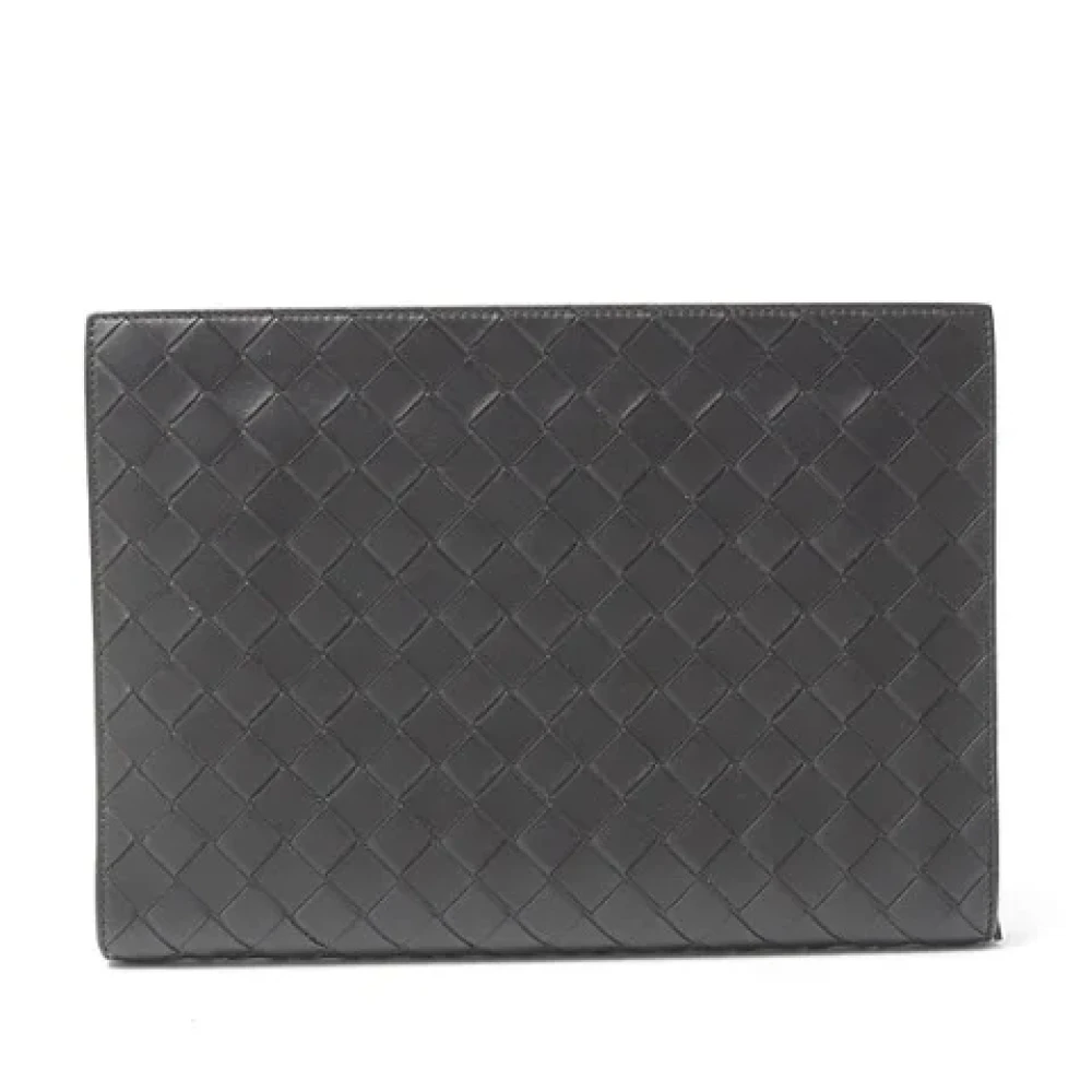 Bottega Veneta Vintage Pre-owned Leather clutches Gray Heren