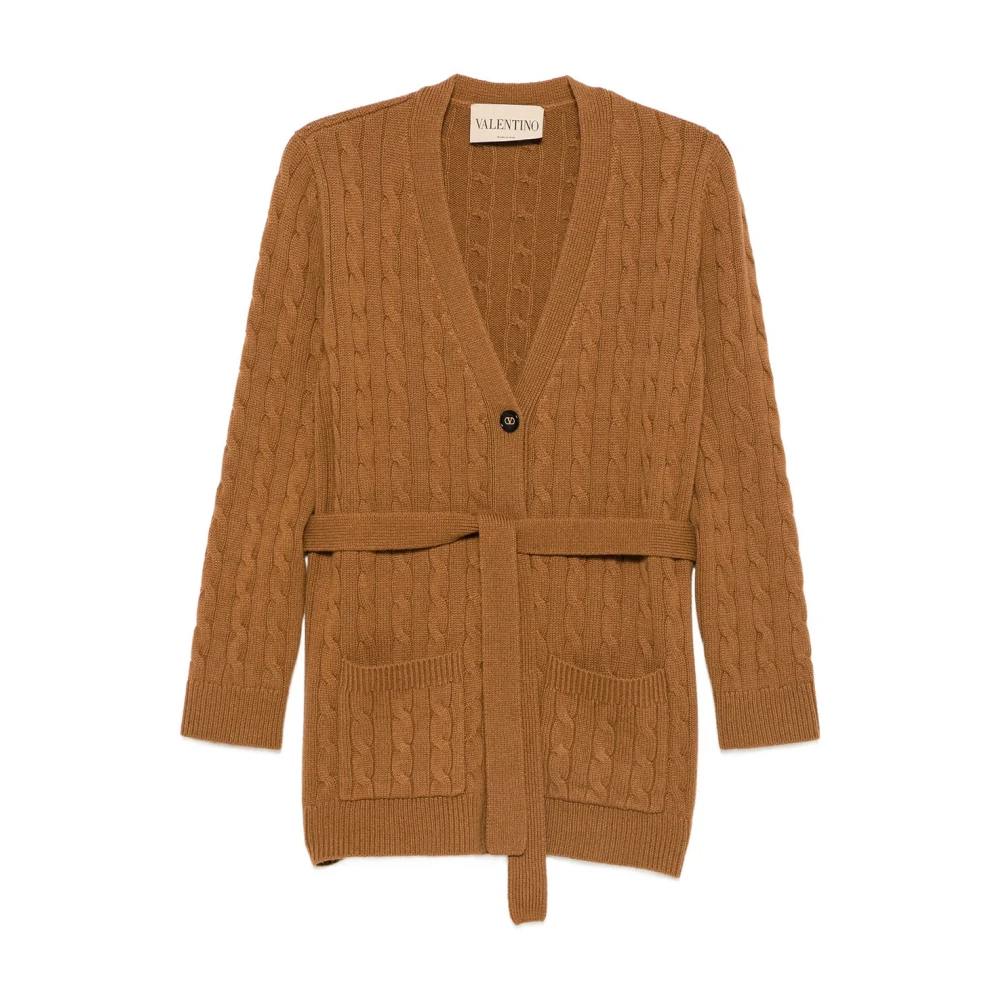Valentino Garavani , Damen, Strickwaren, Braun, S