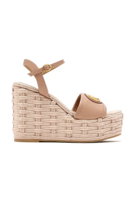 Vlogo Signature Wedge Sandal i narvat kalvskinn 120 mm