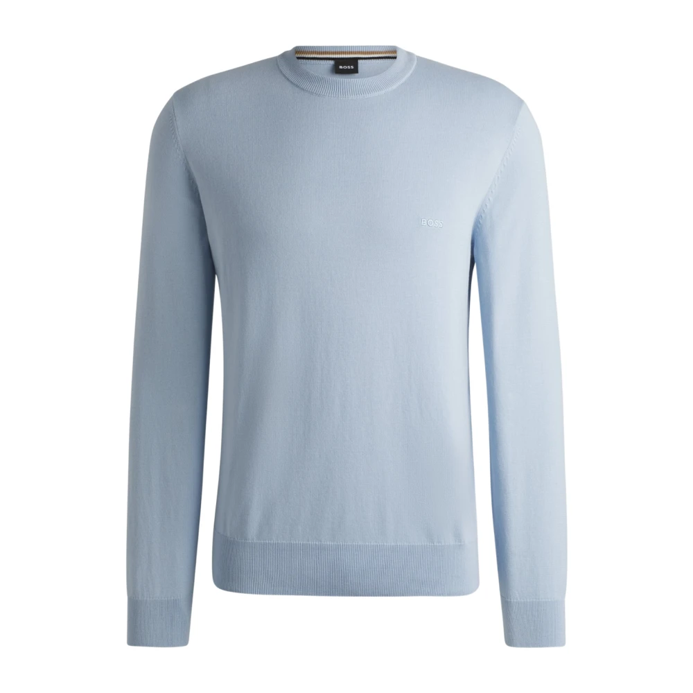 Boss Lichtblauwe Stijlvolle Punto Sweater Blue Heren