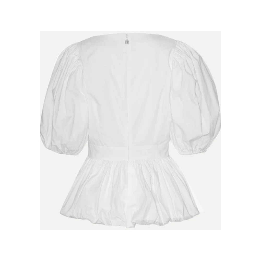 Rotate Birger Christensen Witte Puff Sleeve Bubble Top White Dames