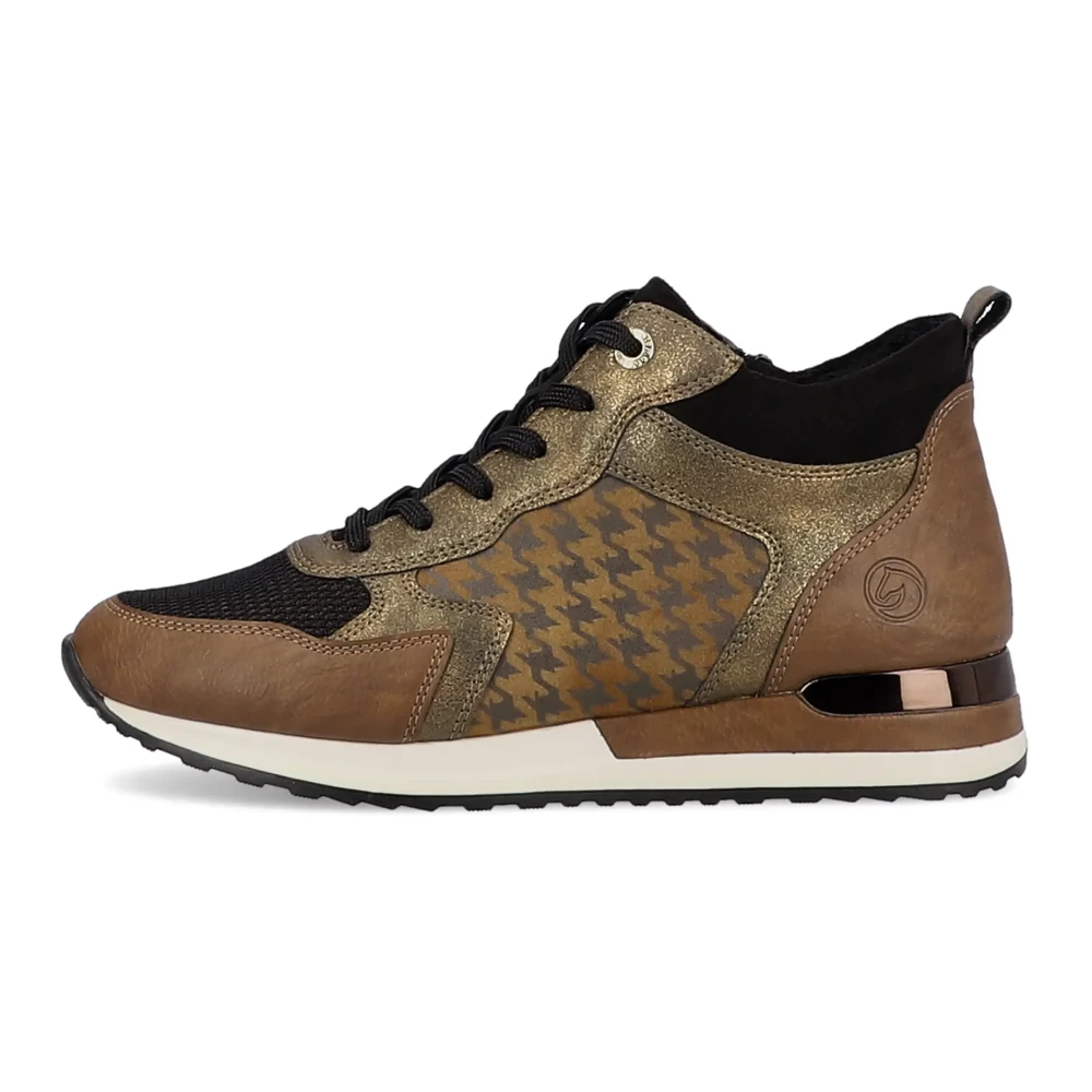 Remonte Bruine Combinatie Sneaker Dames Schoenen