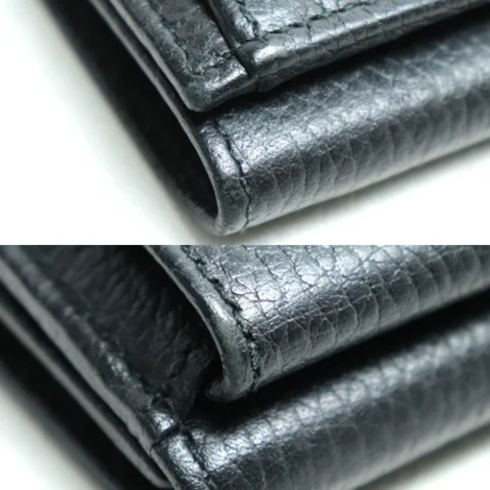 Gucci Vintage Pre-owned Leather wallets Black Dames