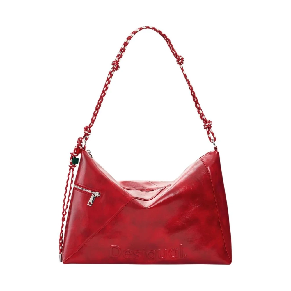 Desigual Donna Rosso Borse, Taglia Unica, New,