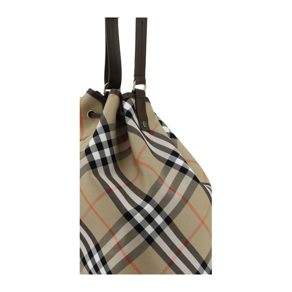 Burberry Stijlvolle geruite emmerzak Beige Dames