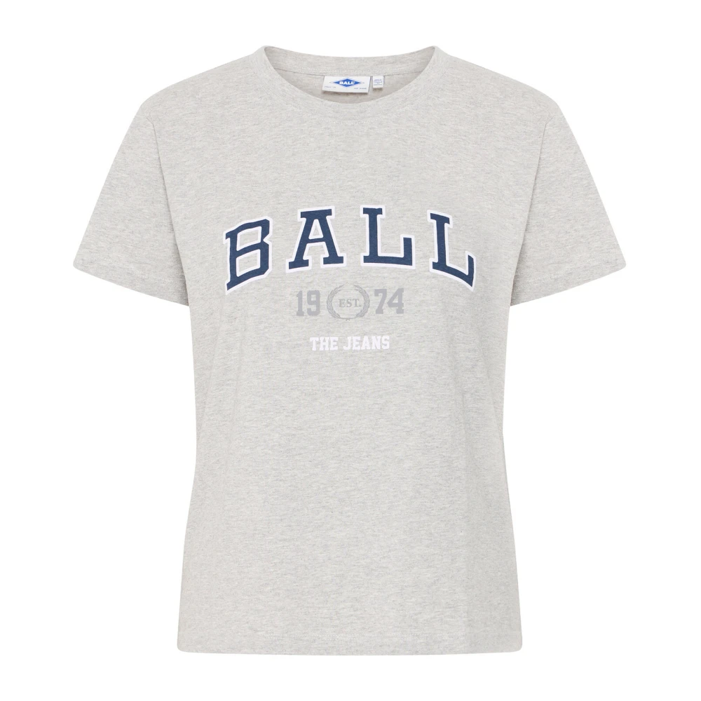 Ball Grijs Melange T-shirt Top Gray Dames