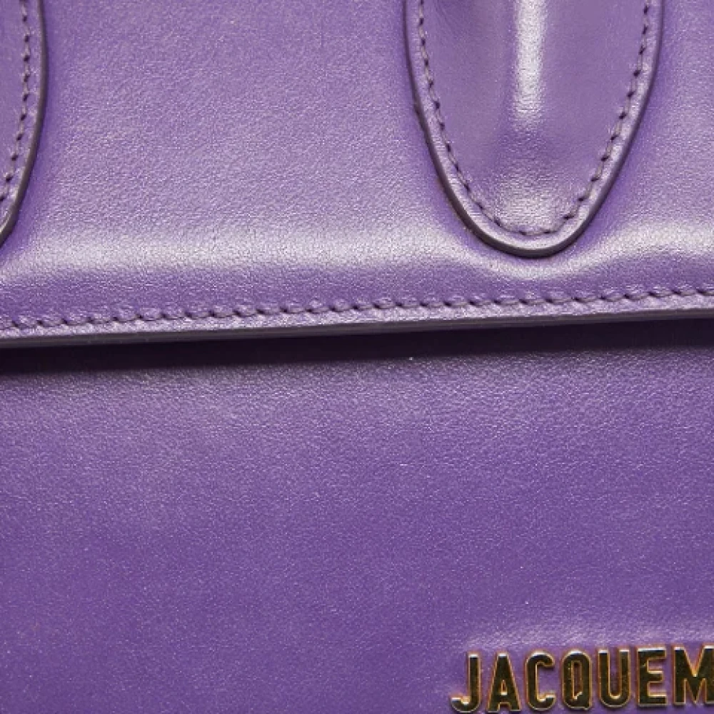 Jacquemus Pre-owned Leather handbags Purple Dames
