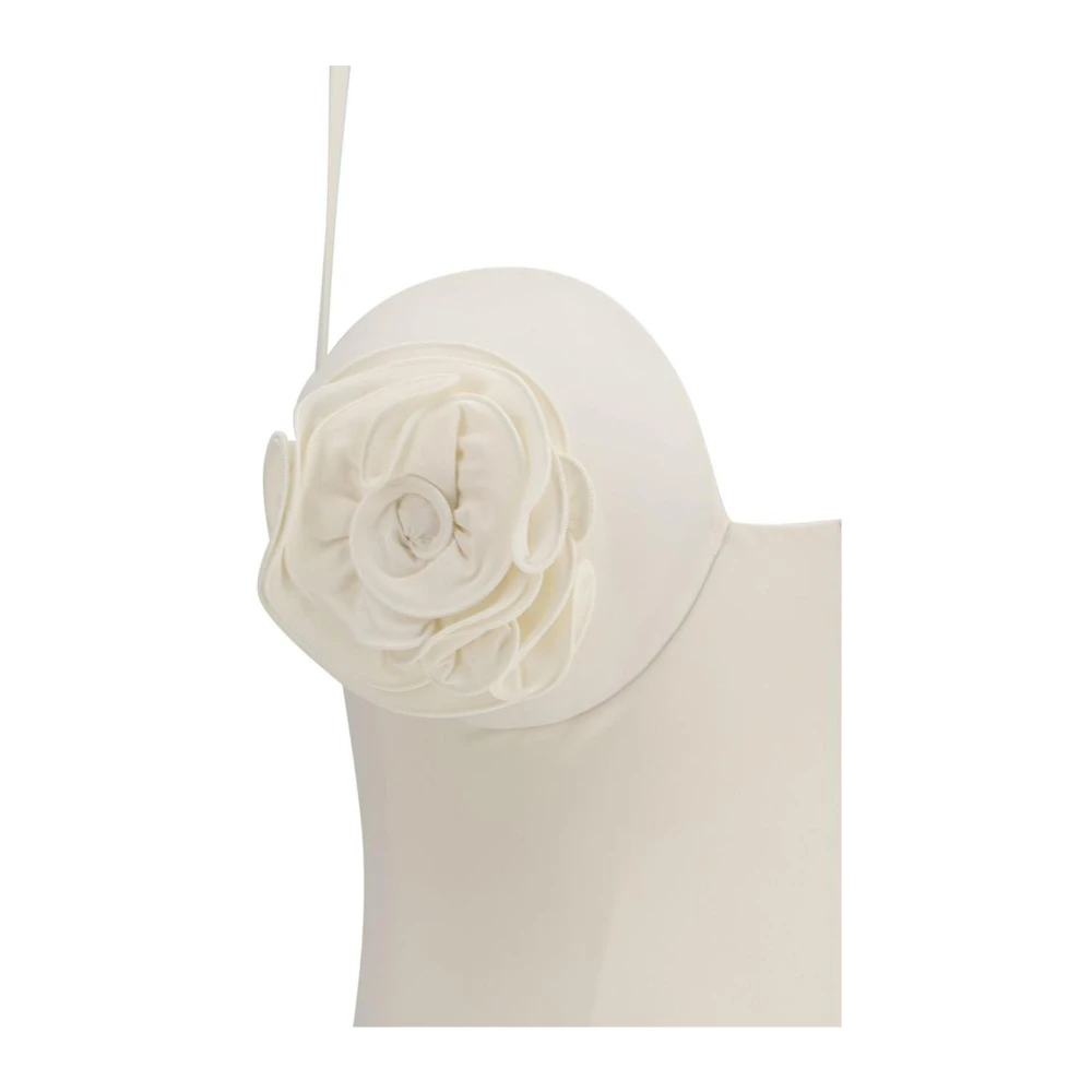 Magda Butrym Badpak met rozen detail Beige Dames