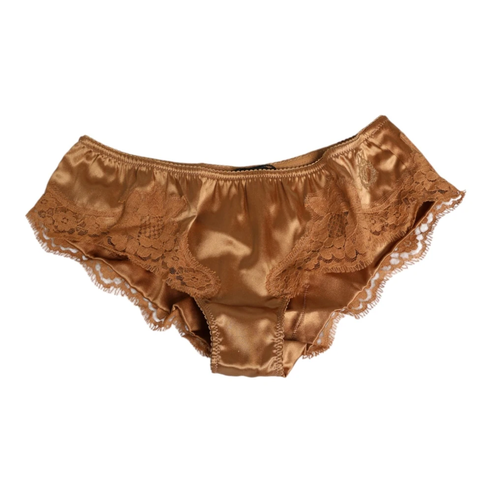 Dolce & Gabbana Vrouw Bruin Ondergoed Dames, S, Katoen, Brief Slip