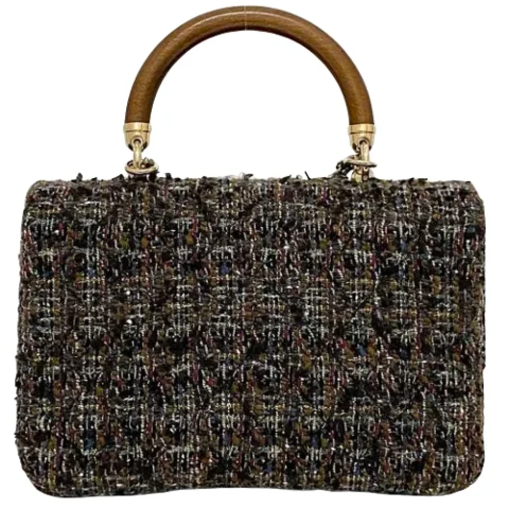 Chanel Vintage Pre-owned Fabric chanel-bags Brown Dames