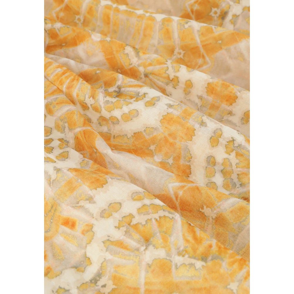 Aaiko Gele Tie Dye Blouse met Strikdetails Yellow Dames