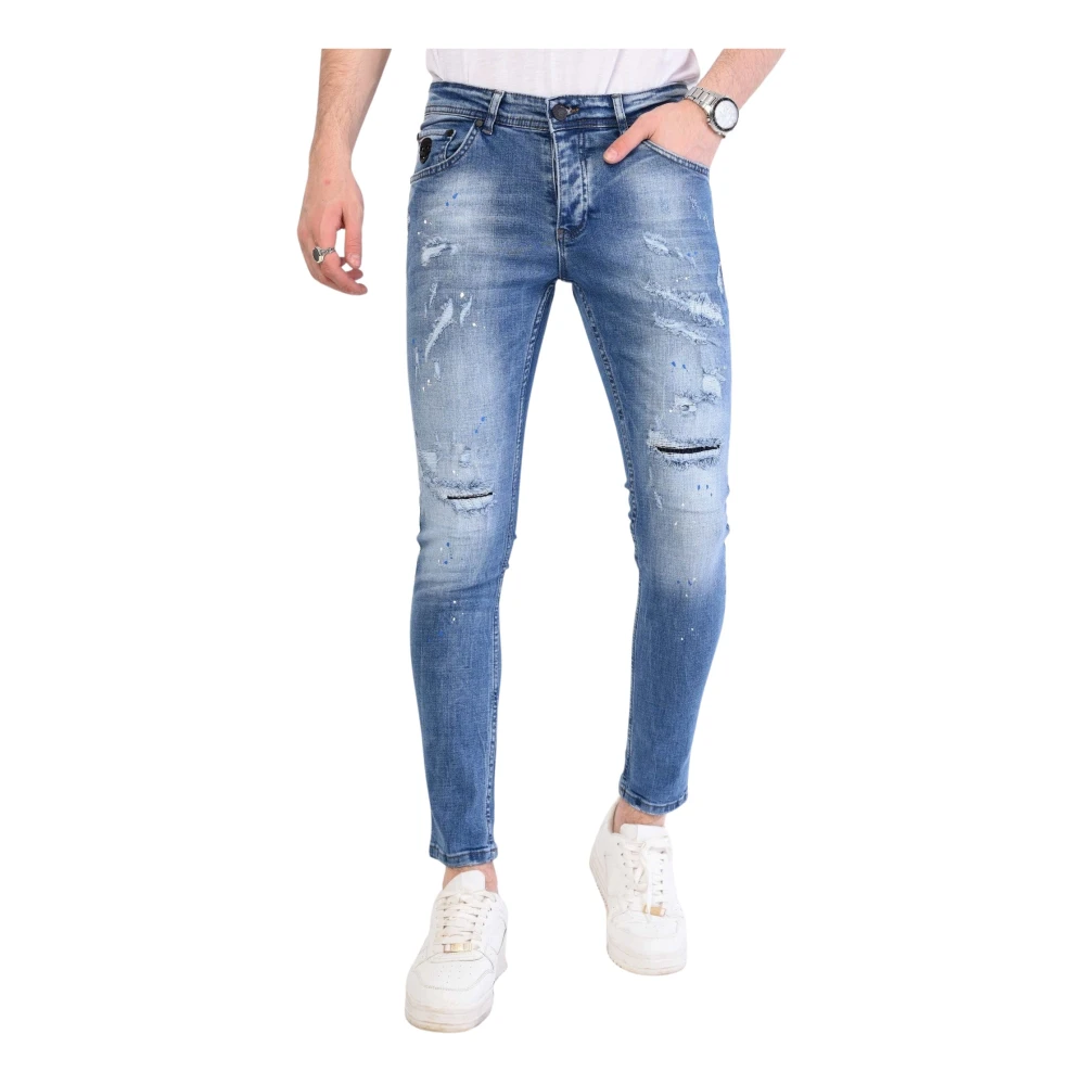 Local Fanatic Slitna Herr Jeans Slim Fit - 1059 Blue, Herr