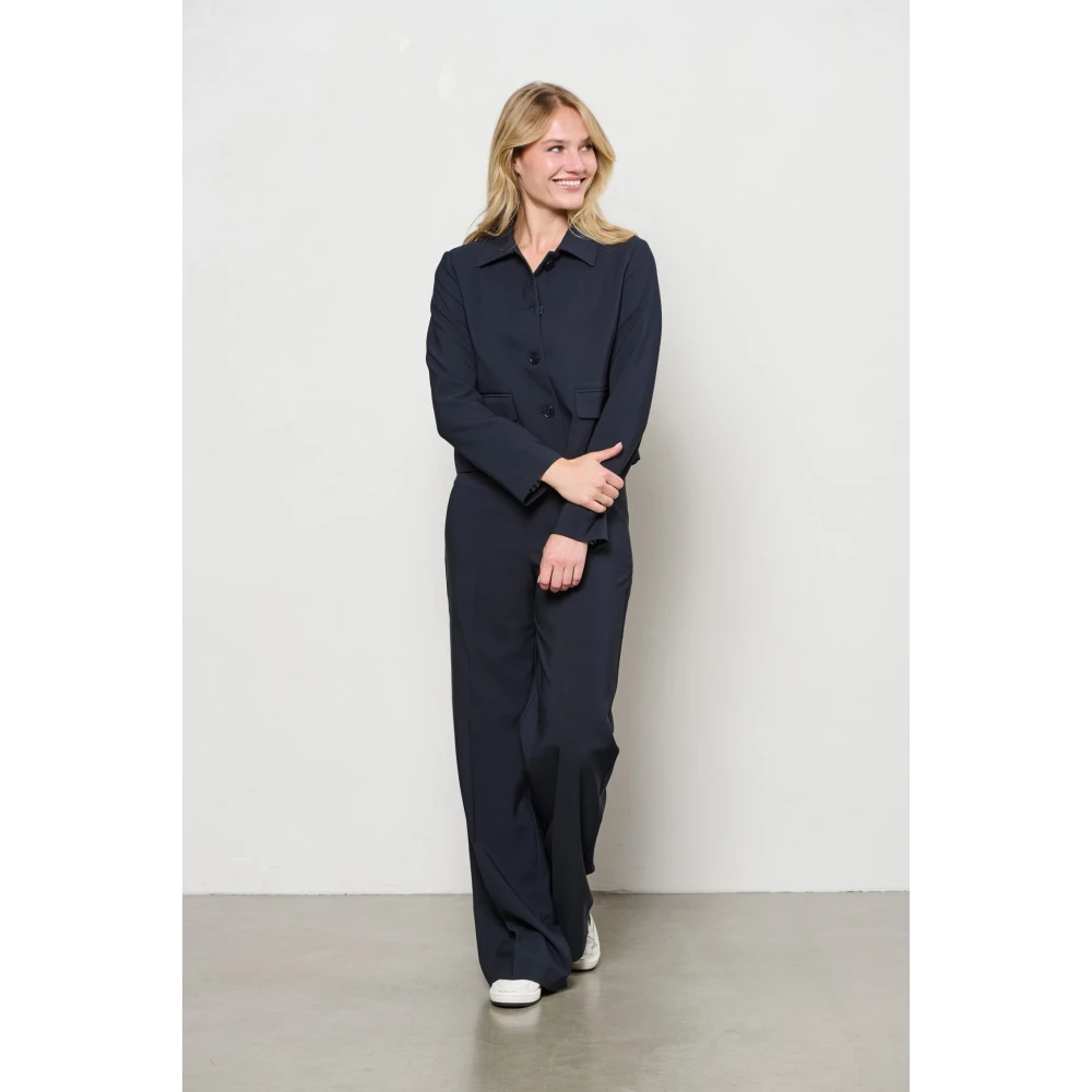 &Co Woman Wijde Broek Zomerse Stijl Blue Dames