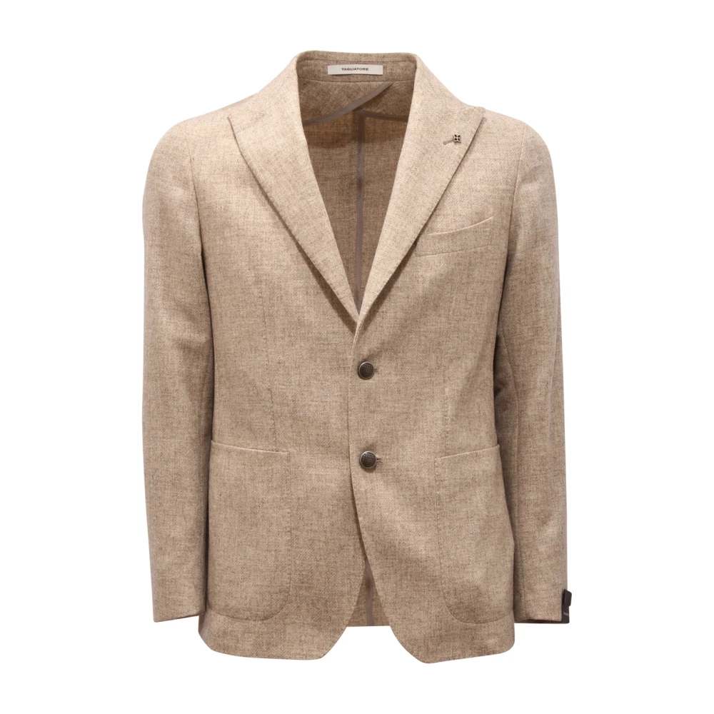 Tagliatore Men's Beige Blazers, S, 9132Au Giacca Wool Jacket